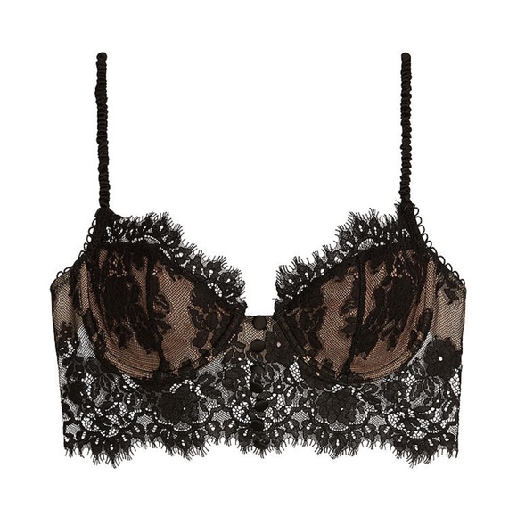 For Love And Lemons Faye Lace Underwire Bra Black Small NEW - Picture 3 of 9